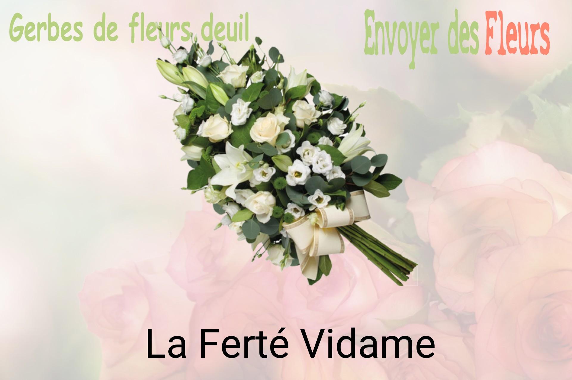 Gerbe de fleurs de deuil livrée à La Ferté-Vidame
